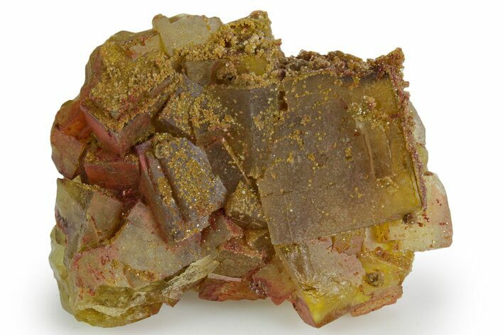 Yellow Cubic Fluorite Crystal Cluster - Morocco #347773